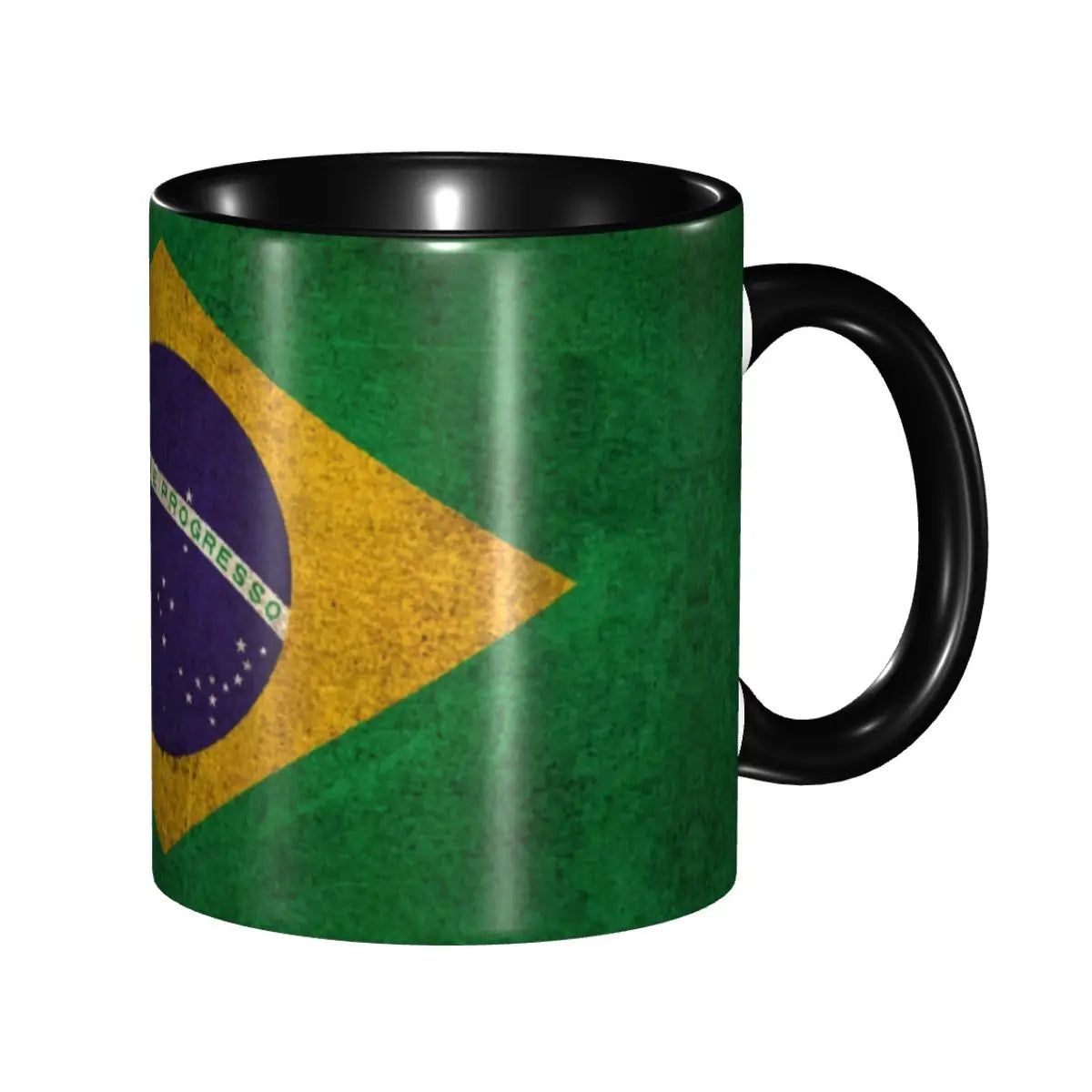 Caneca Cerâmica Bandeira do Brasil Personalizada
