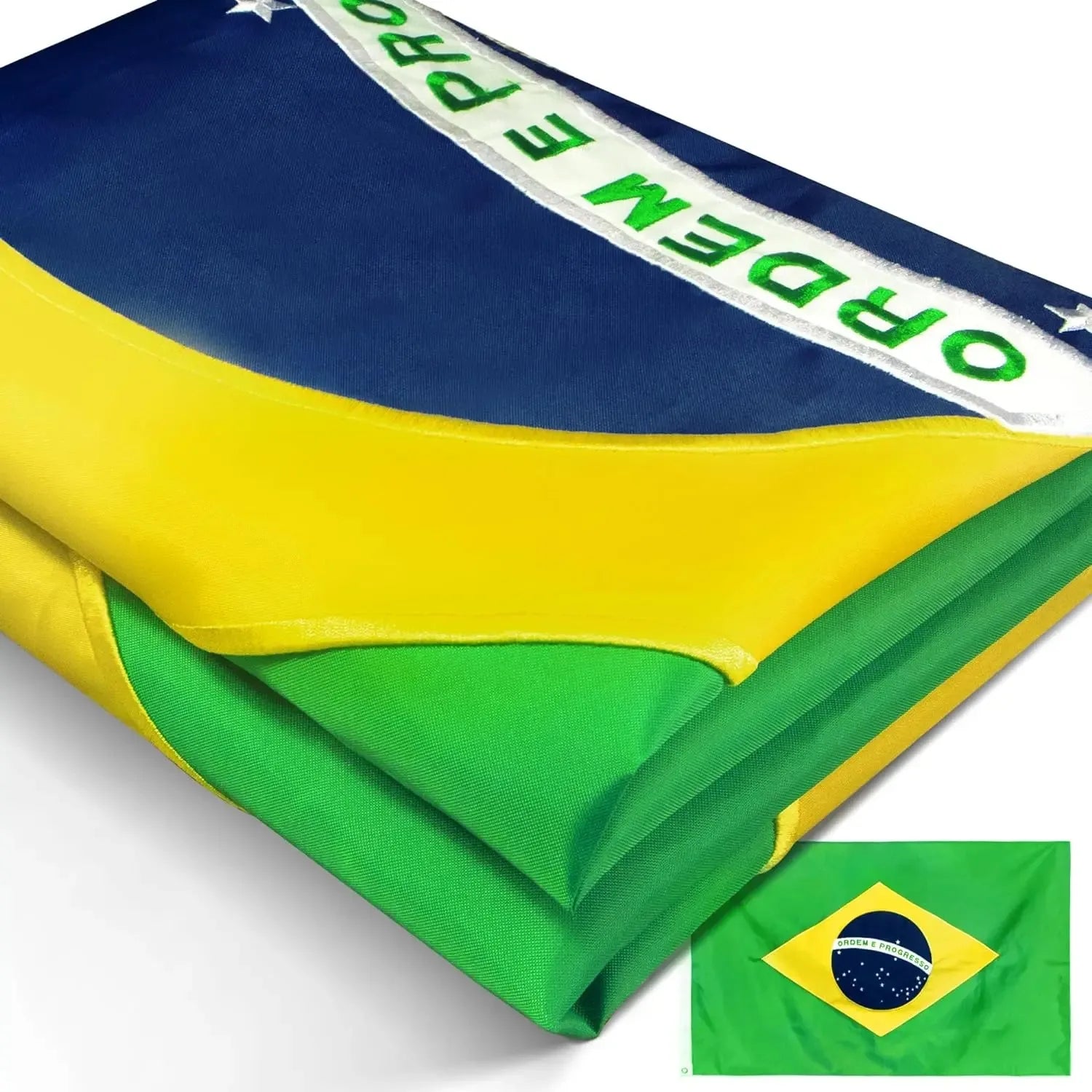 Bandeira do Brasil 3x5 Pés – Nylon Bordado Premium à Prova d'Água