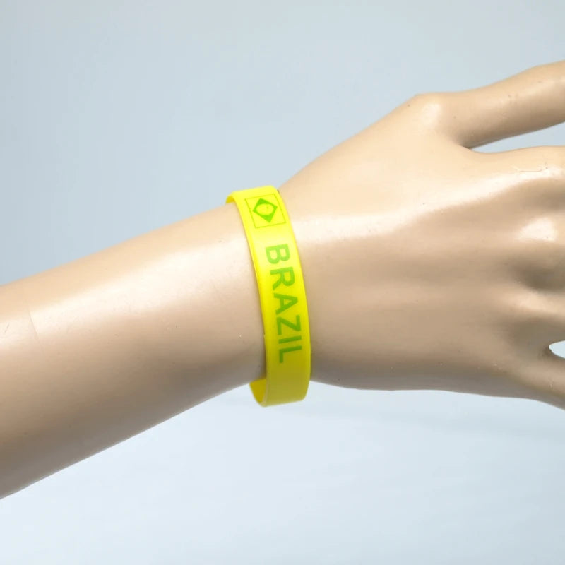 Kit 25 Pulseiras de Silicone Seleção Brasileira