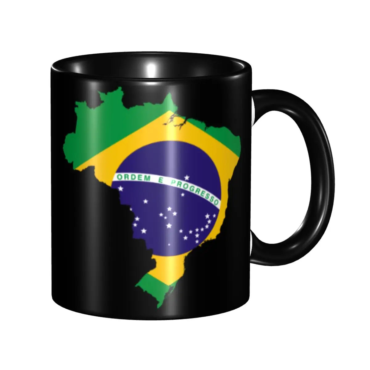 Caneca Cerâmica Bandeira do Brasil Personalizada