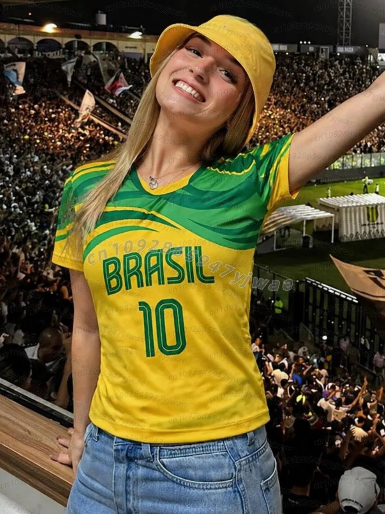 Camiseta Feminina Brasil Y2K – Estilo Streetwear Futebol