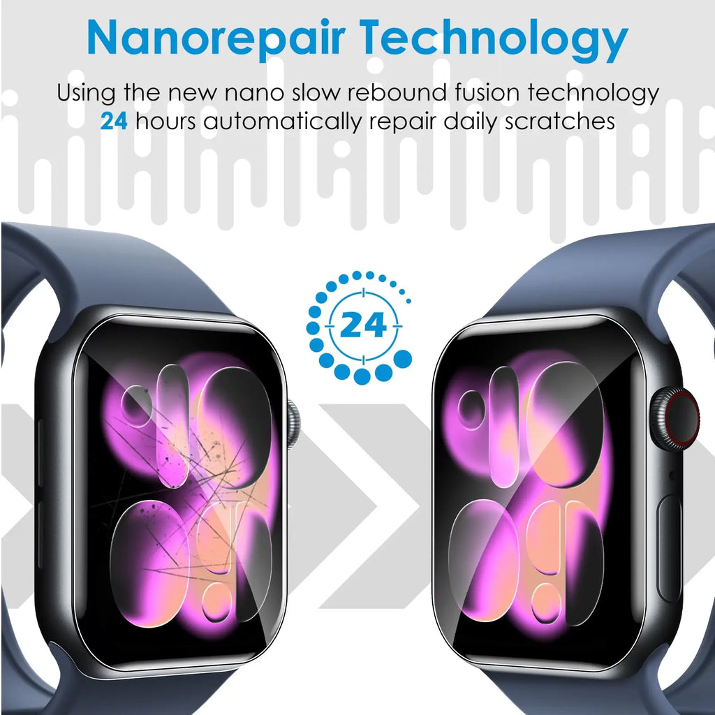Película Protetora Apple Watch Series 11/10 TPU Flexível Anti-Arranhado HD