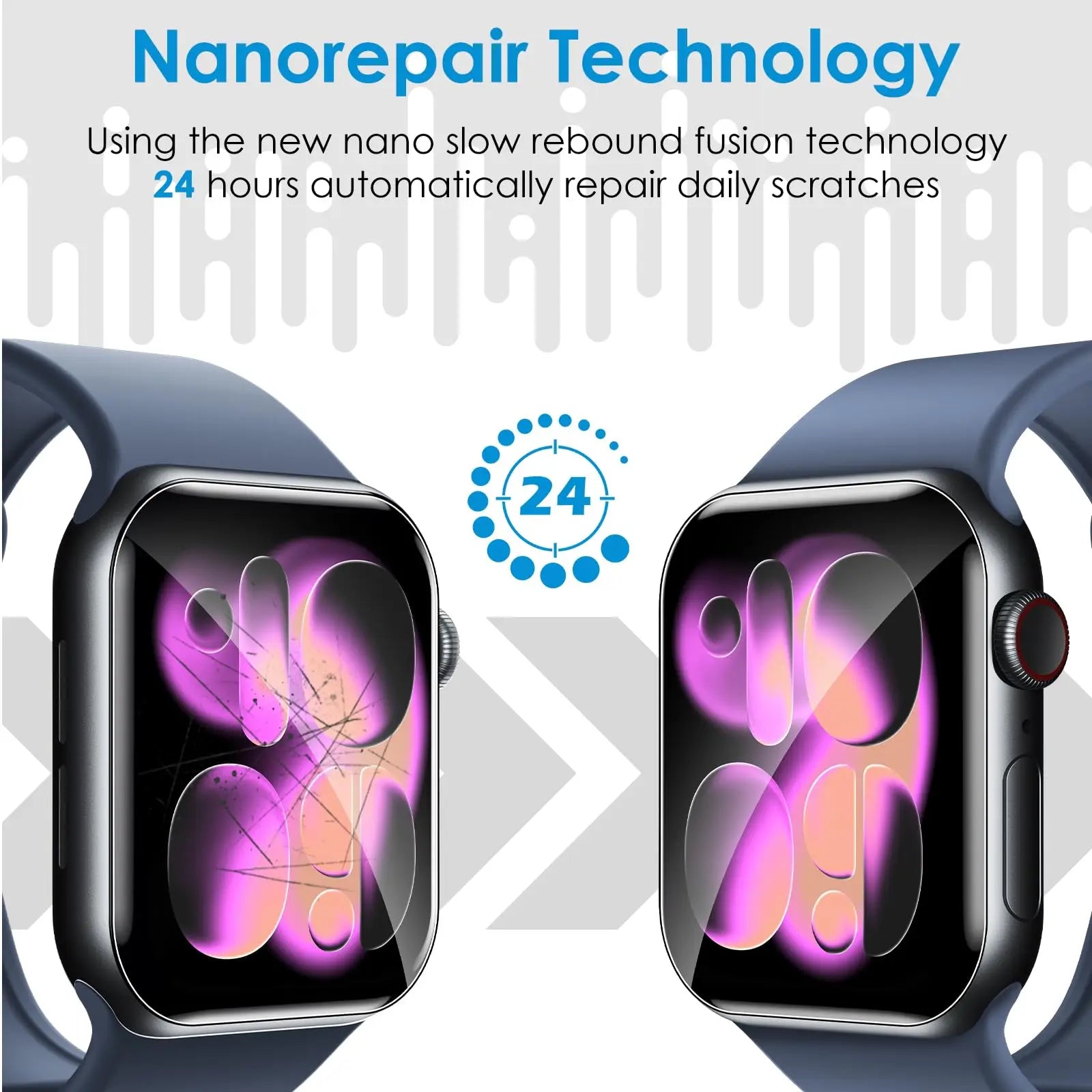 Película Protetora Apple Watch Series 11/10 TPU Flexível Anti-Arranhado HD