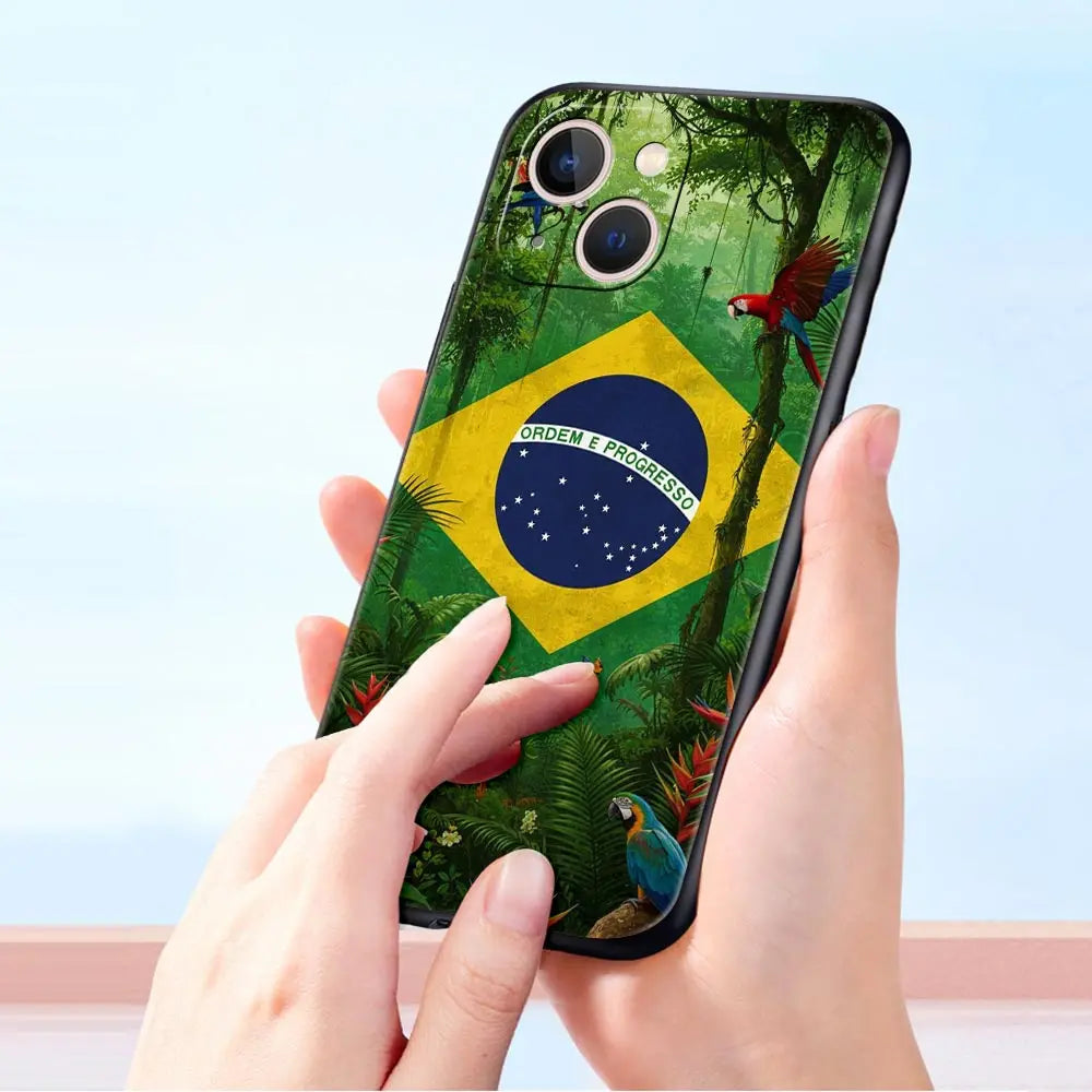 Phone Case Bandeira do Brasil – iPhone 7 ao 17