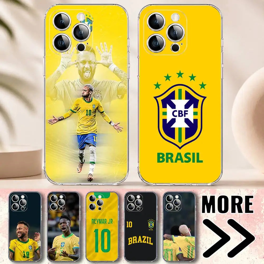 Capa Transparente Seleção Brasil – iPhone 11 ao 17