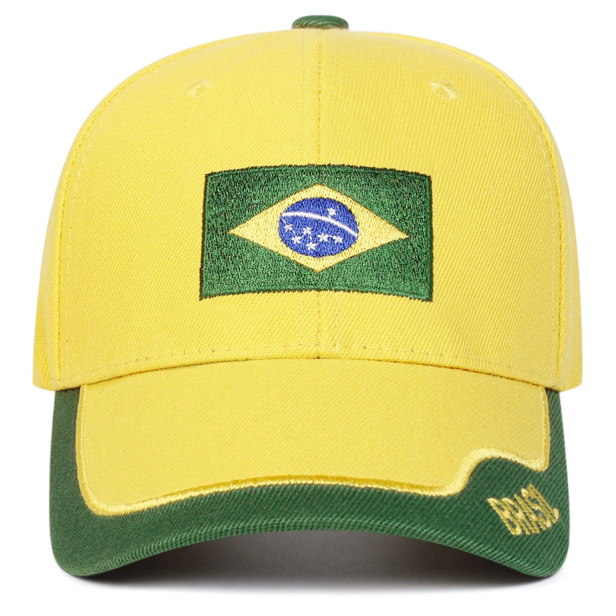 Boné Bordado Bandeira do Brasil – Unissex Ajustável