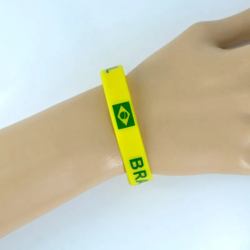Kit 25 Pulseiras de Silicone Seleção Brasileira