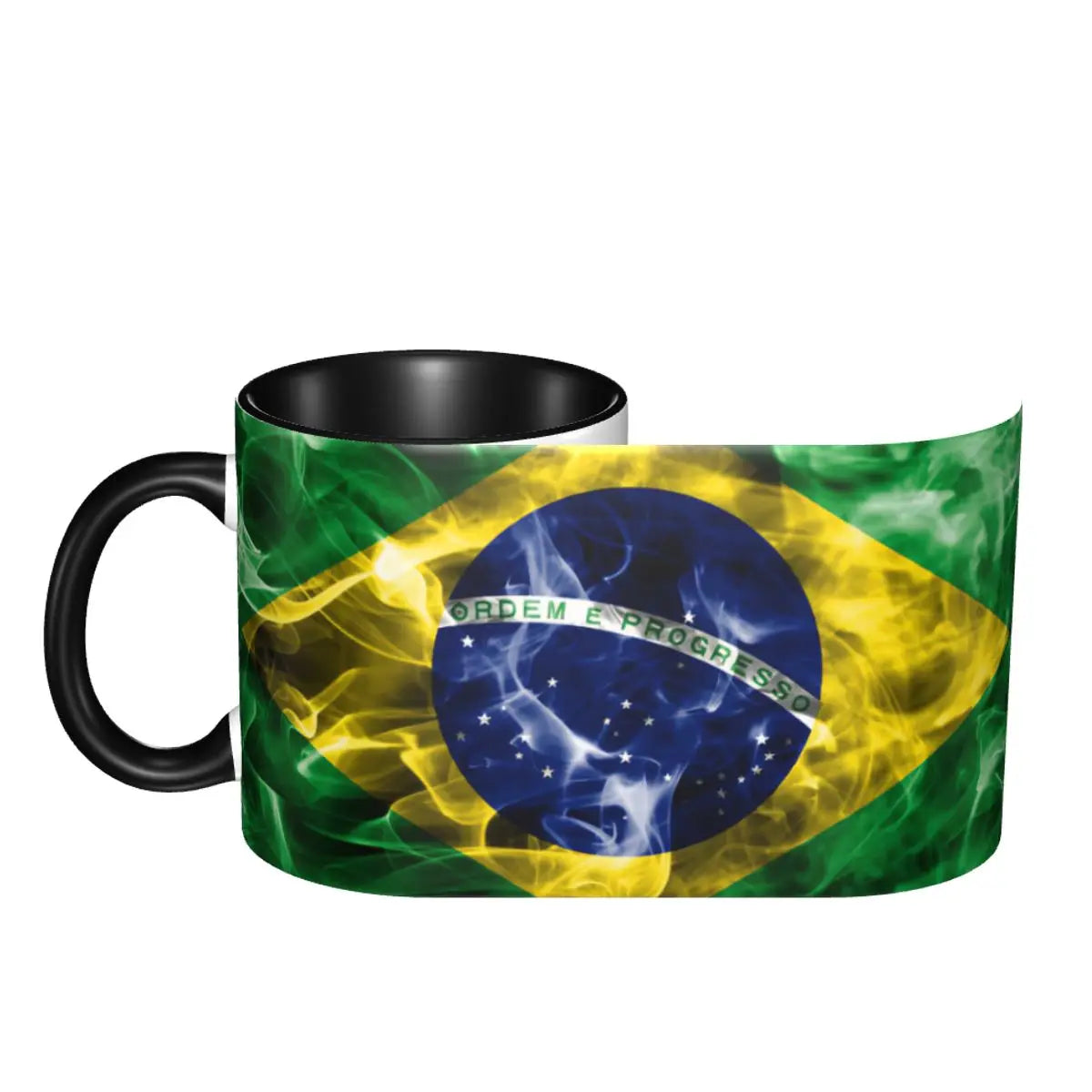 Caneca Cerâmica Bandeira do Brasil Personalizada