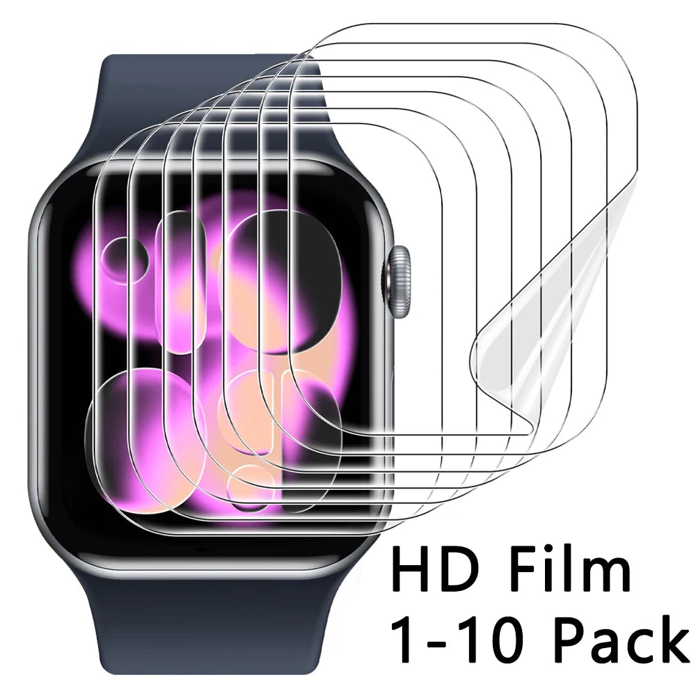 Película Protetora Apple Watch Series 11/10 TPU Flexível Anti-Arranhado HD