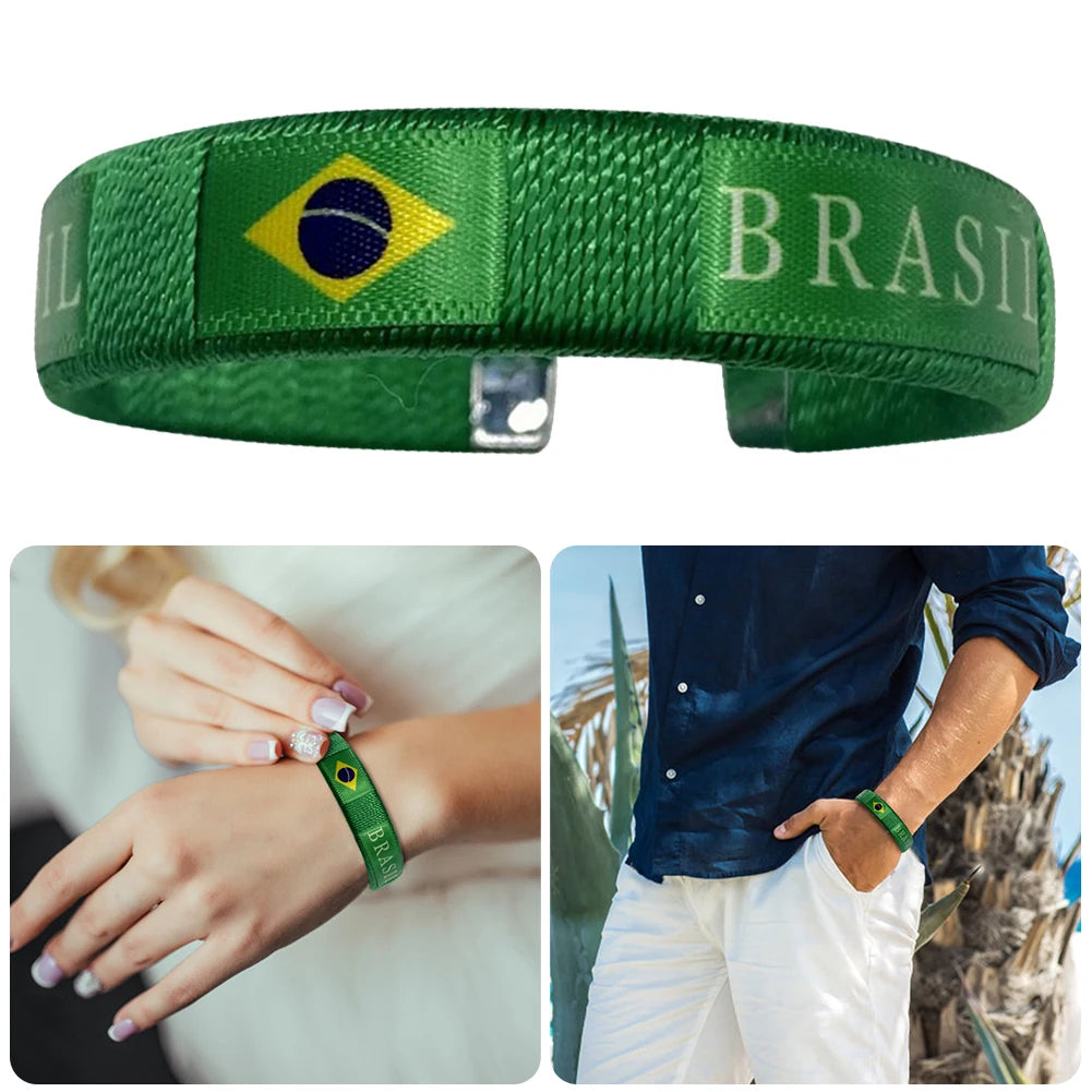 Pulseira Bandeira Brasil / Argentina – 65mm