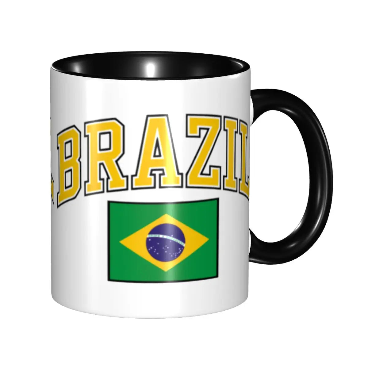 Caneca Cerâmica Bandeira do Brasil Personalizada