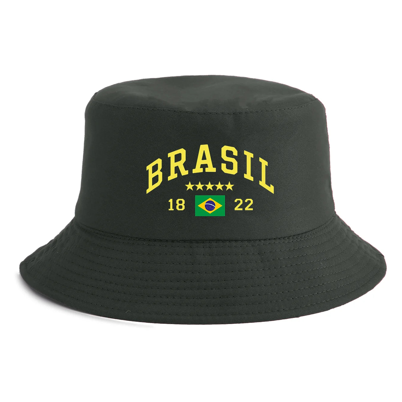 Chapéu Bucket Hat Reversível Bandeira do Brasil