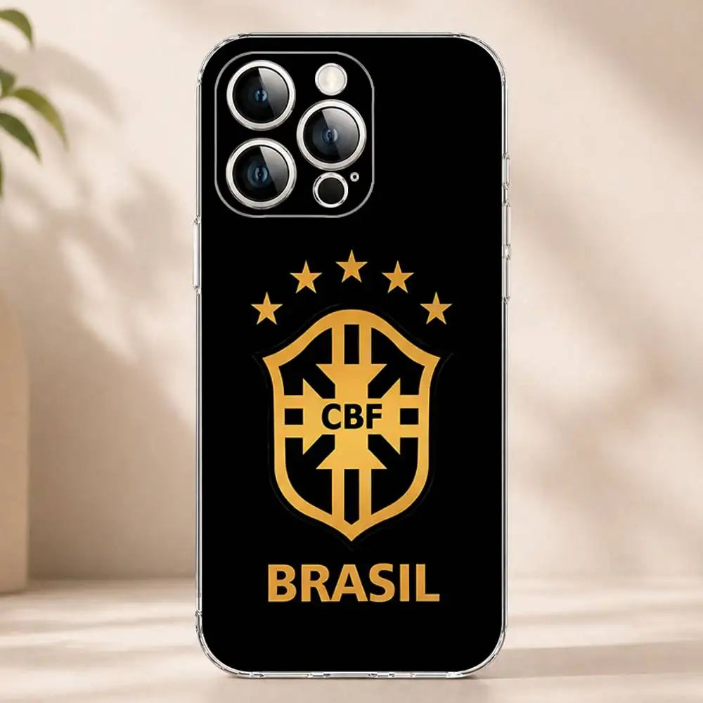 Capa Transparente Seleção Brasil – iPhone 11 ao 17