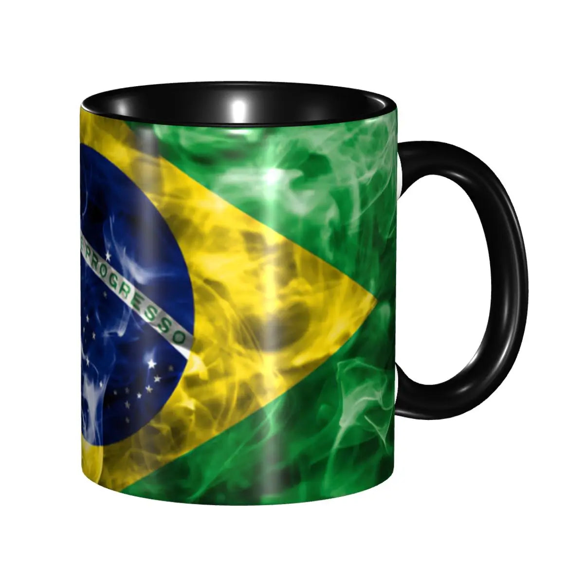 Caneca Cerâmica Bandeira do Brasil Personalizada