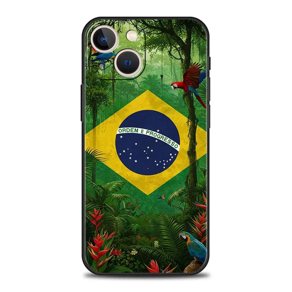 Phone Case Bandeira do Brasil – iPhone 7 ao 17