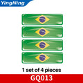 Adesivo 3D Bandeira do Brasil – Kit 4 un. Impermeável