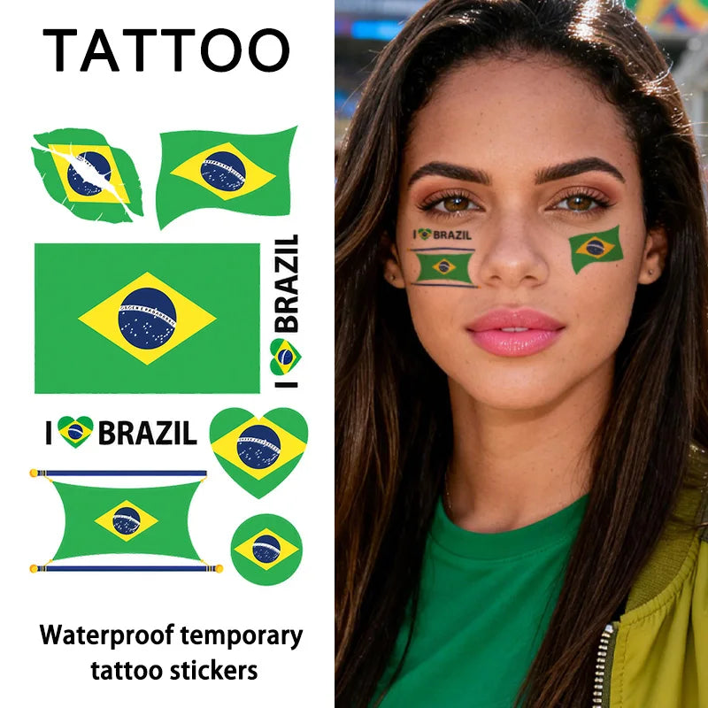 Tatuagem Temporária Bandeira do Brasil – À Prova d’água