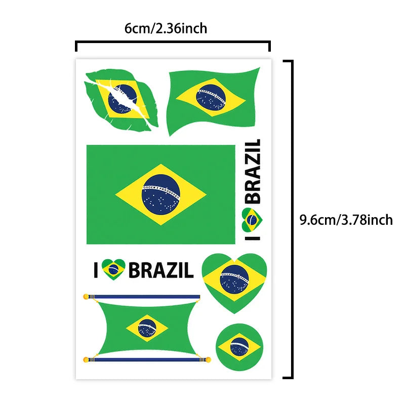 Tatuagem Temporária Bandeira do Brasil – À Prova d’água