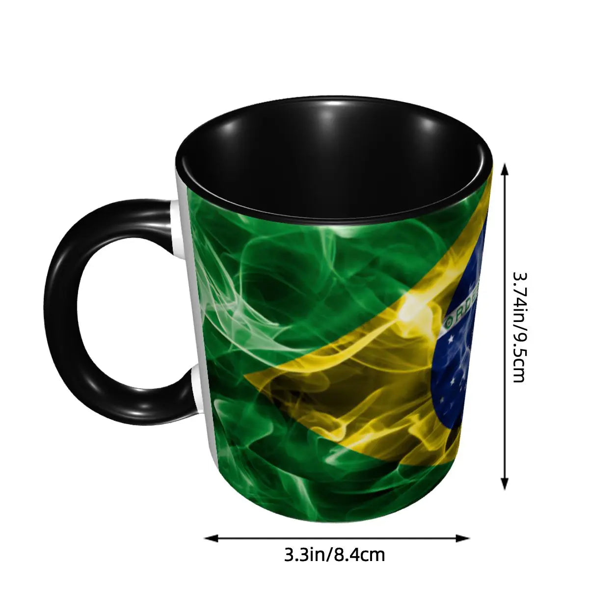Caneca Cerâmica Bandeira do Brasil Personalizada
