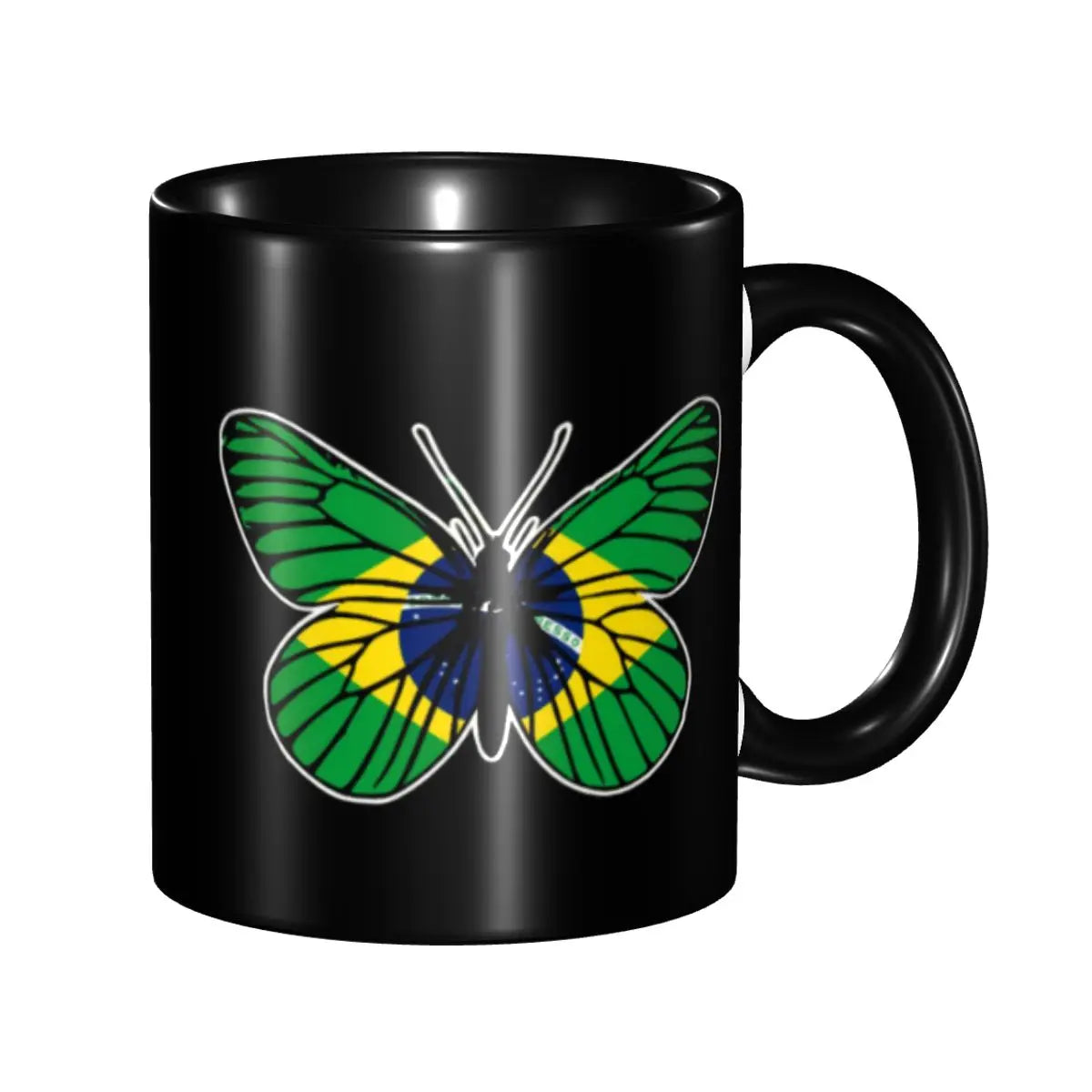 Caneca Cerâmica Bandeira do Brasil Personalizada
