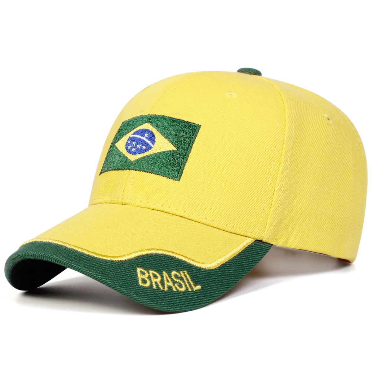 Boné Bordado Bandeira do Brasil – Unissex Ajustável