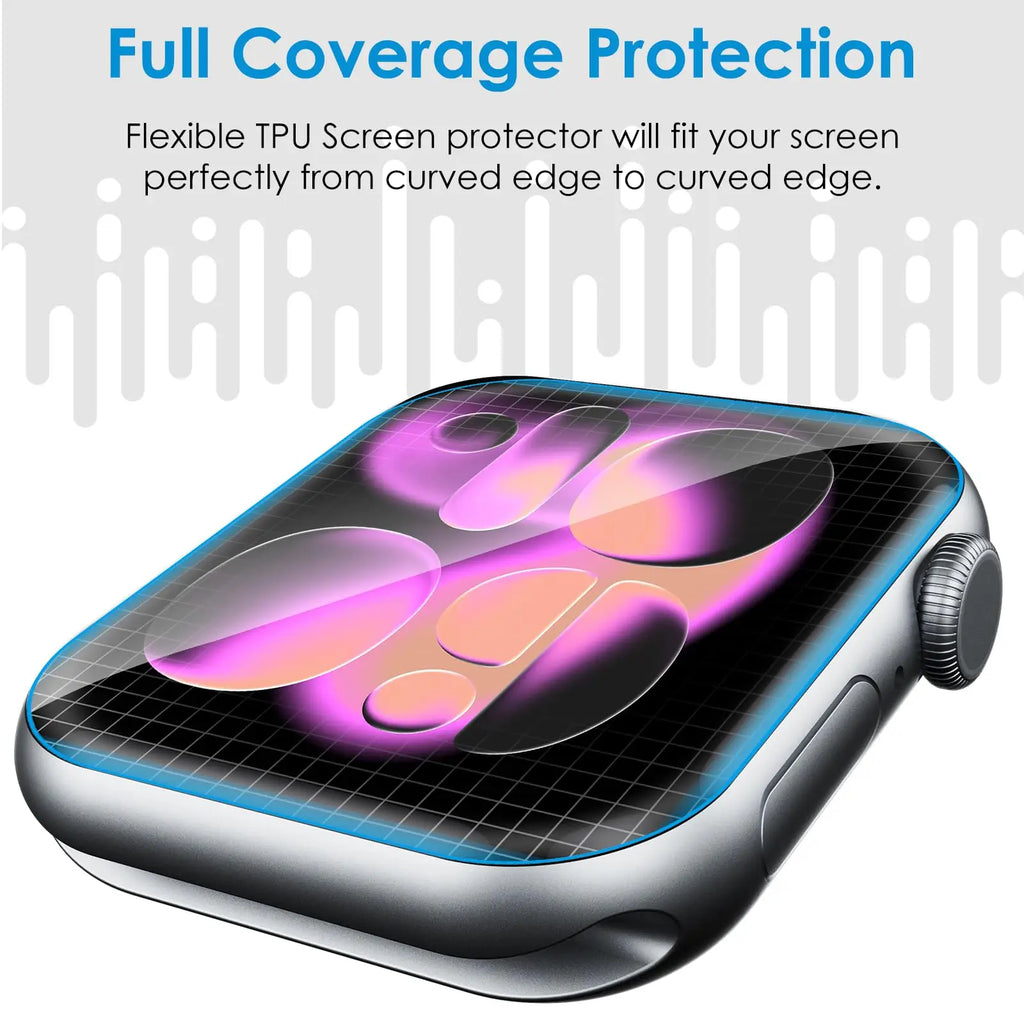 Película Protetora Apple Watch Series 11/10 TPU Flexível Anti-Arranhado HD