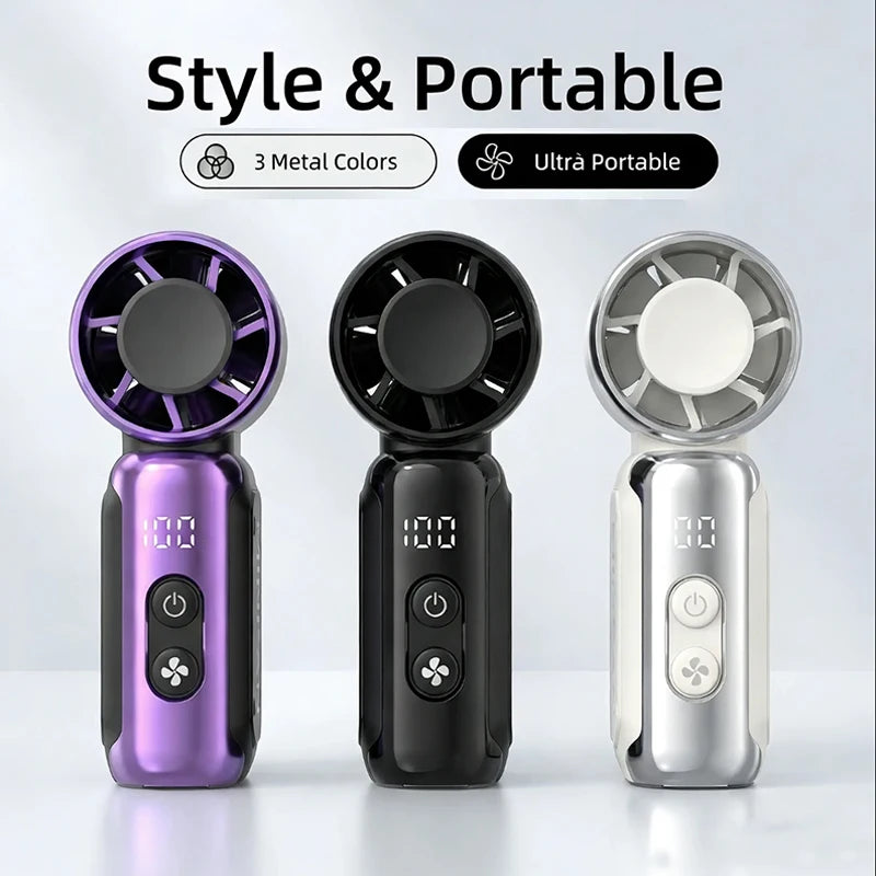Mini Ventilador Portátil USB Recarregável para Viagem Escritório e Uso Externo