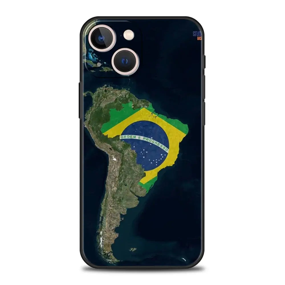 Phone Case Bandeira do Brasil – iPhone 7 ao 17