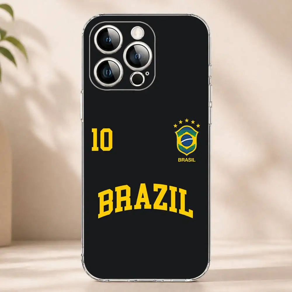 Capa Transparente Seleção Brasil – iPhone 11 ao 17