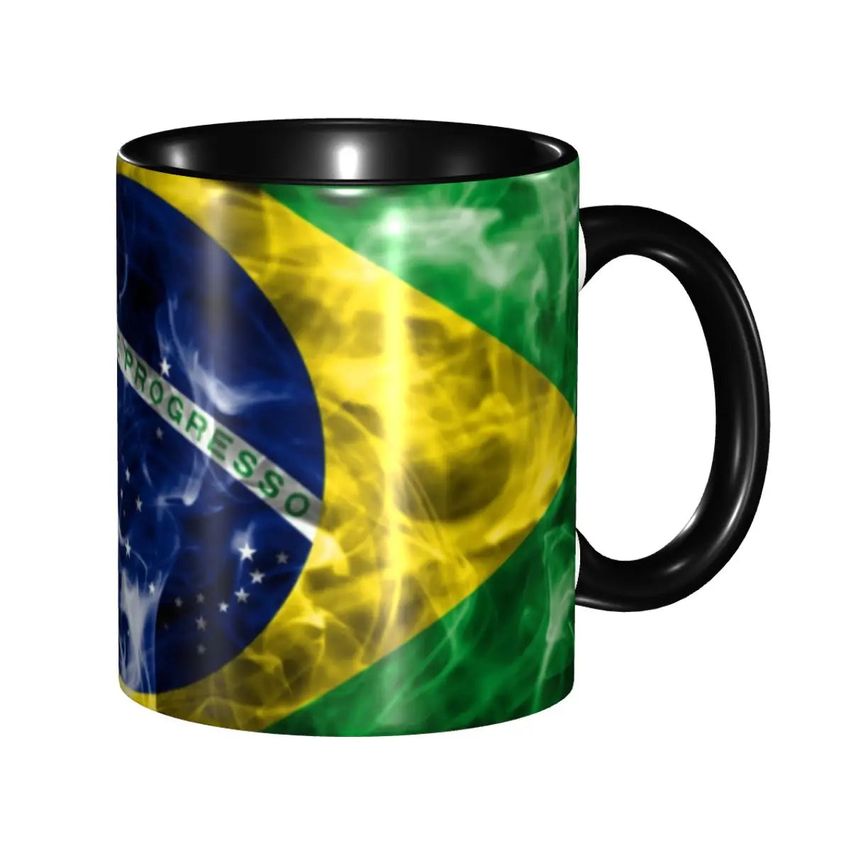 Caneca Cerâmica Bandeira do Brasil Personalizada
