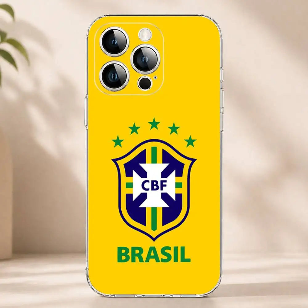Capa Transparente Seleção Brasil – iPhone 11 ao 17