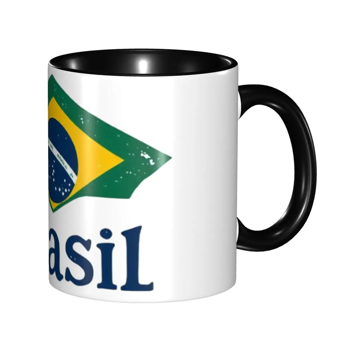 Caneca Cerâmica Bandeira do Brasil Personalizada