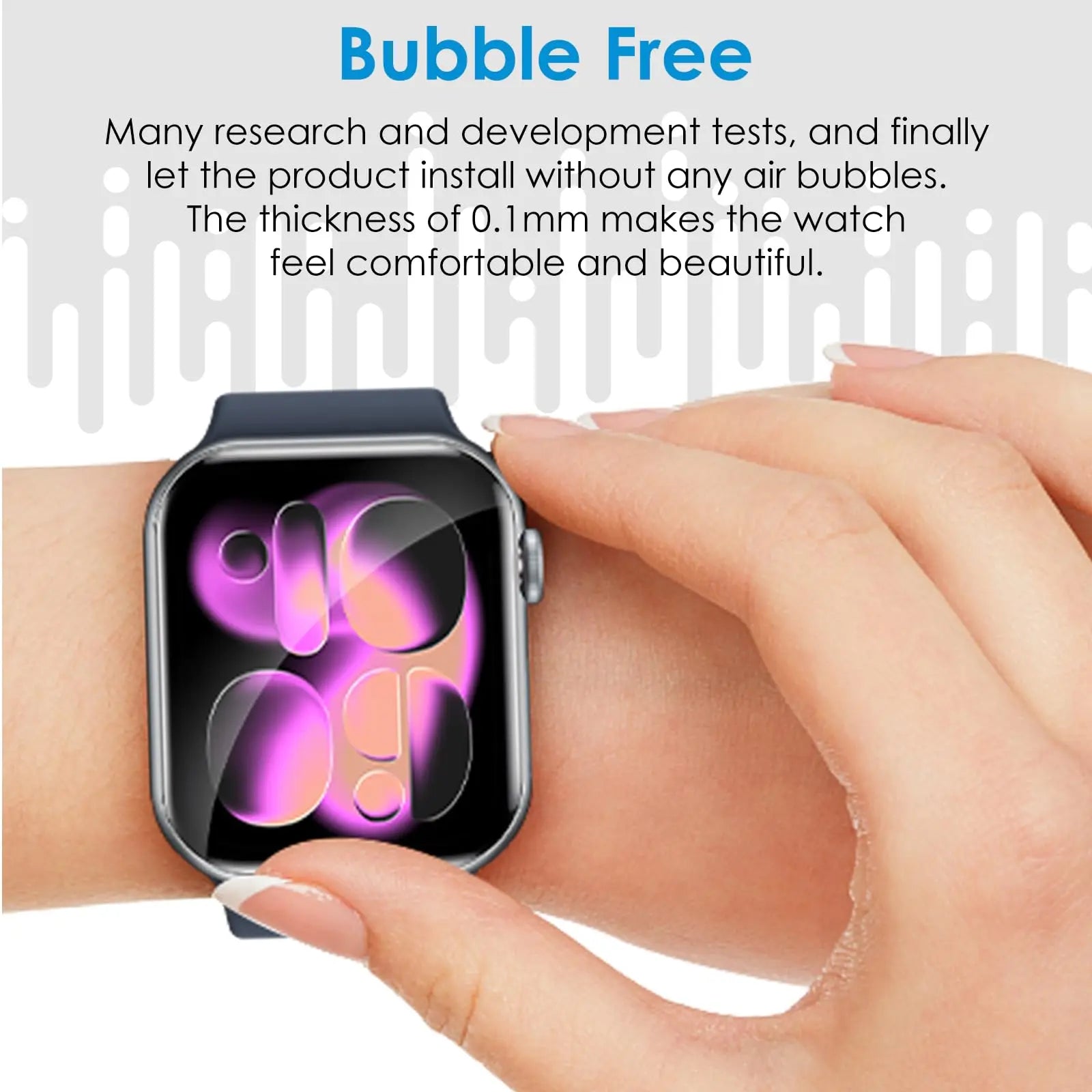 Película Protetora Apple Watch Series 11/10 TPU Flexível Anti-Arranhado HD