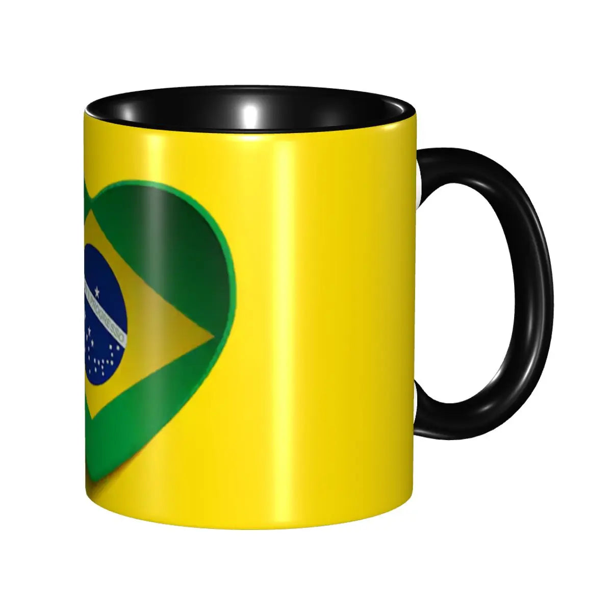 Caneca Cerâmica Bandeira do Brasil Personalizada